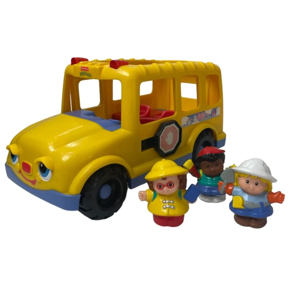 Little People Little Movers Yellow School Bus 2001 Vintage Fisher Price Toy Set